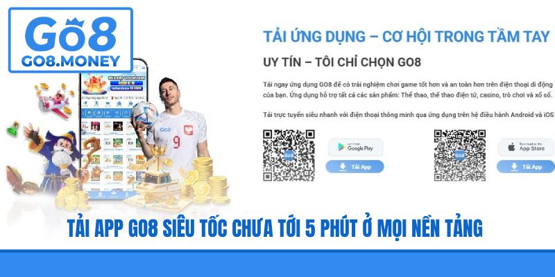 Tải app GO8 siêu tốc chưa tới 5 phút ở mọi nền tảng